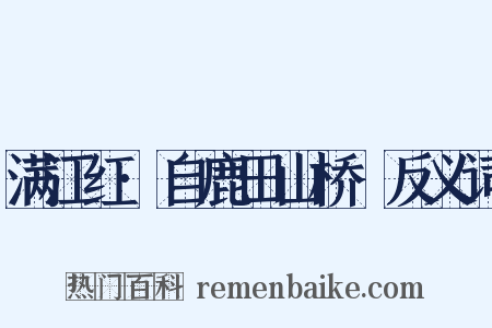 满江红·自鹿田山桥袓反义词是什么意思的图片